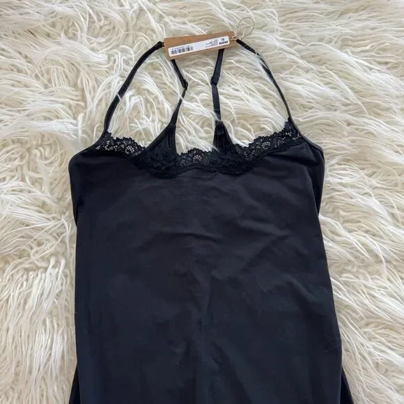 Skims Fits Everybody Lace Slip Dress Onyx Size Large - Picture 5 of 9